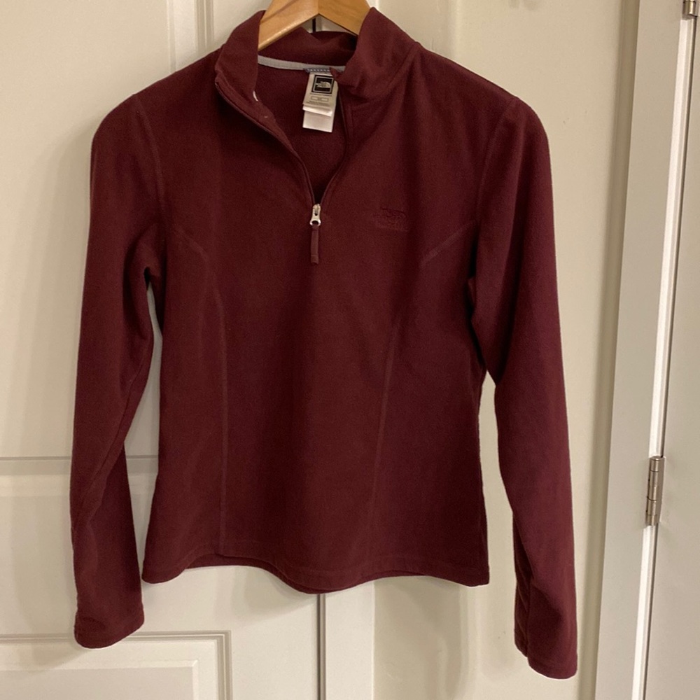 North face fleece- burgundy